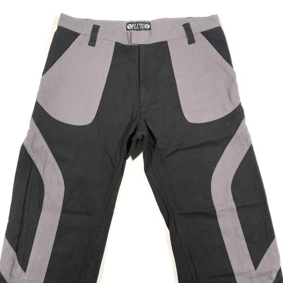 Pluto Love Story Vertigo Pants Black Grey size XL 38x31 Streetwear B29 - Picture 3 of 8